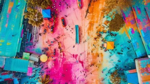 夏日旅行無(wú)人機(jī)視角：絕美探索與狂歡盛宴（高清大圖）