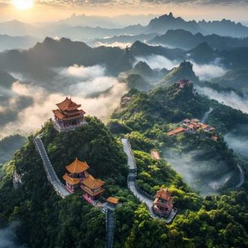 穆桂英寨：巍峨挺拔的古山寨